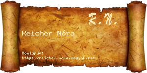 Reicher Nóra névjegykártya